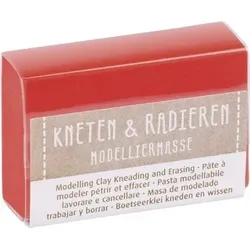 BRUNNEN 212159003 Modelliermasse Kneten & Radieren rot 20 g