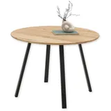 Stolkom NILS Esstisch rund, Esszimmertisch Eiche BxH 110x75 cm (B/H/T)