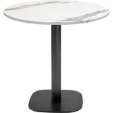 Runder Tisch Ø 70 cm – Rundes Modell aus weißem Marmor - Weiß