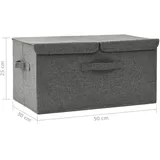 vidaXL Aufbewahrungsbox 50 x 30 x 25 cm 1-tlg. anthrazit