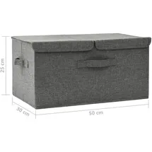 vidaXL Aufbewahrungsbox 50 x 30 x 25 cm 1-tlg. anthrazit