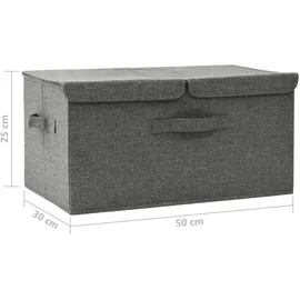 vidaXL Aufbewahrungsbox 50 x 30 x 25 cm 1-tlg. anthrazit