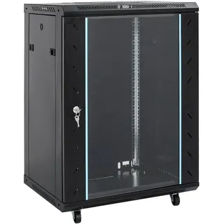 vidaXL 15U Netzwerkschrank, auf Rollen, 19\" IP20 60x45x86 cm"