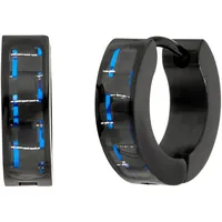 Jobo Creolen Edelstahl schwarz beschichtet mit Carbon 13,2mm