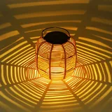 Solar Rattan Laterne Gartendeko, Solarlaterne für Außen, Solarlampen für Außen Garten, IP65 Wasserdicht Solarleuchten, Hängend Solar Gartenleuchten für Draußen, Garten, Balkon, Terrassen, Outdoor