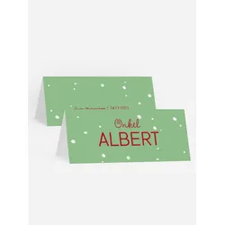 Tischkarten Weihnachten selbst gestalten mit Spruch und Fotos im Onlinedesigner bei Meine-Kartenmanufaktur.de