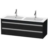 Duravit Waschtischunterschrank 2 Schubkästen 127 x 48 x 47,5 cm Eiche Schwarz Matt