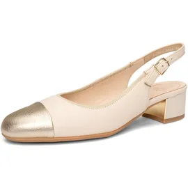 ARA Damen Nizza Pumps, Platin,MARMOR, 38,5 EU Weit