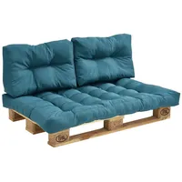 [en.casa] Rückenkissen für Palettenmöbel Comfy 40x60x12 cm Türkis en.casa