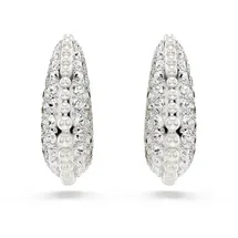 Swarovski Sublima Drop-Ohrhänger, Kristallperle, Rundschliff, Weiß, Rhodiniert