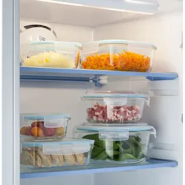 5five simply smart Lunch-Boxen 3er-Set in transparent - 3 große quadratische aufbewahrungsdosen clipeat glas