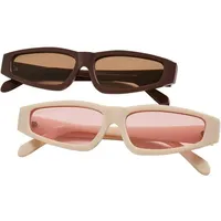 URBAN CLASSICS Sunglasses Lefkada 2-Pack Sonnenbrille in Weiß, Größe