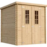 TIMBELA Gartenhaus M309C 2,04 x 2,04 m Beige
