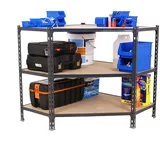 Proregal Eckregal Small Muli HxBxT 90 x 90 x 40 cm 3 Fachböden Fachlast 200 kg Anthrazit
