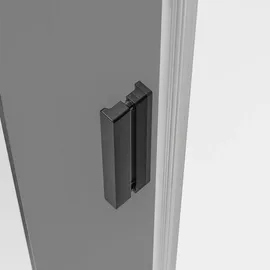 Bernstein Nischendusche mit Schiebetür NT806 FLEX Nano Graues Glas Schwarz Matt 8mm 120cm