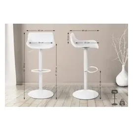 CLP 2er Set Barhocker Aveiro weiß