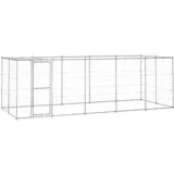vidaXL Outdoor-Hundezwinger mit Überdachung 12,1 m2 Stahl