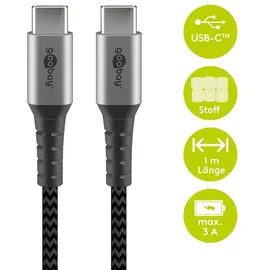 goobay USB-C auf USB-C 1 m Grau