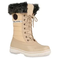 VAN HILL Damen Winterstiefel in Beige
