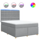 vidaXL Boxspringbett 140 x 200 cm Hellgrau
