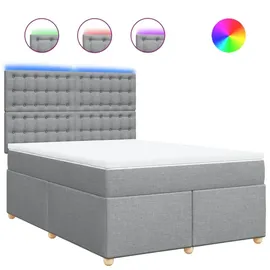 vidaXL Boxspringbett 140 x 200 cm Hellgrau