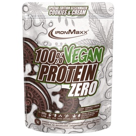 Ironmaxx 100% Vegan Protein Zero Cookies & Cream Pulver 500 g