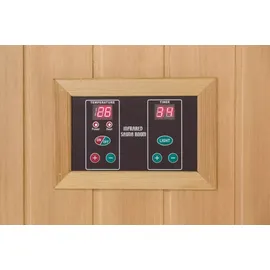 purehaven Infrarotsauna 160x210x200 cm für 6 Personen Saunaofen aus kanadisches Hemlock-Tannenholz Thermometer Schöpfkelle Saunasteine