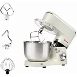 Girmi IM47 Knetmaschine, 1500 W Max, 6 Liter, Fassungsvermögen 6 Liter, Teig bis 2,4 kg, Pulse, 10 Geschwindigkeiten, Behälter aus Edelstahl, Zubehör im Lieferumfang enthalten, Sahne