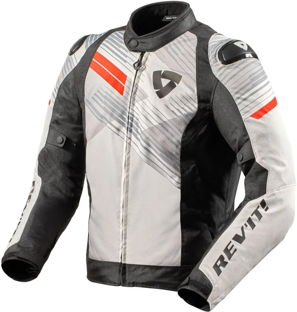 Revit Apex TL Motorrad Textiljacke, schwarz-weiss-rot, Größe S für Männer