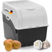 Novaliv 1x Groß 9l Kartoffelhorde weiß Kartoffelbehälter Kartoffelbeutel Kartoffeleimer