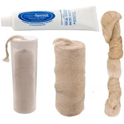 Kunststoff-Hanfspender mit Hanfspule, Hanf-Zopf, Hanfspule, Hanf-Zopf, Neo Fermit Dichtungspaste, Hanfspule und Dichtungspaste für Hanf (Hanfspule, Hanf-Zopf, Hanfspule und Dichtungspaste für Hanf: Hanf-Zopf 200g)