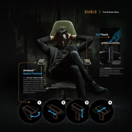 Diablo Chairs X.Eye Prime Gaming-Stuhl Grün PC