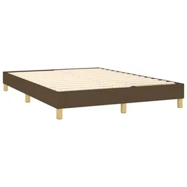 vidaXL Boxspringbett 140 x 200 cm Dunkelbraun