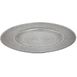 Peill+Putzler Deko-Teller   , silber , Glas , Maße (cm): H: 2  Ø: 33