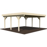 Palmako Karl Doppel-Carport 600 x 512 cm Transparent tauchgrundiert