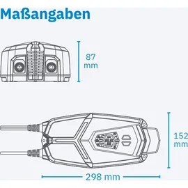 Ective Multiload 16s 16A 12/24V 9-Stufen Batterieladegerät mit Netzteilfunktion