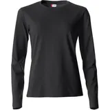 Clique Basic Langarmshirt Damen Schwarz - M