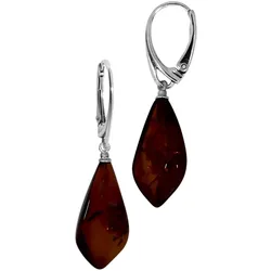 Paar Ohrhänger OSTSEE-SCHMUCK "Ostsee-Schmuck Ohrhänger Klassisch Ohrhänger Klassisch", weiß, Ohrringe, Damen, 40 x 10mm, Silber 925 (Sterlingsilber)