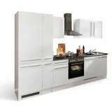 P & B Küchenzeile Jazz 310 cm weiß hochglanz