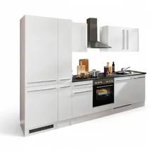 Stella Trading Küchenzeile Jazz 310 cm weiß hochglanz