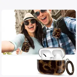 TECH-PROTECT Schutzhülle für AirPods Pro 3, mit Karabiner – Schwarz/Braun