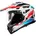 Motocrosshelme white blue red XXL