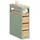 SoBuy Badezimmerschrank mit Rollen, Schmal Badschrank mit 3 Schubladen – Kompakte Kommode aus Holz, Beweglicher Nischenschrank für kleine Bäder, WC und Küche, Grün 65x24x82cm BZR54-II-GR