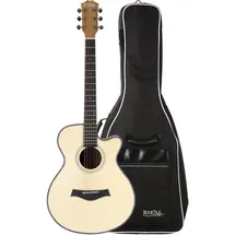 Rocktile Western Gitarre Concert Akustik Westerngitarre Cutaway Natur Set Gigbag Bag