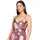 Vera Mont Abendkleid V-Ausschnitt Dunkelrot/Pink 34