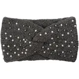 Stylebreaker Strick Stirnband Grau/Schwarz