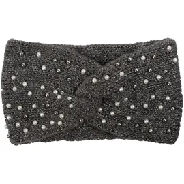 Stylebreaker Strick Stirnband Grau/Schwarz