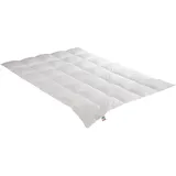 Irisette Daunendecke Edda warme Winterdecke, aus 100% Baumwolle 90% Daunen, 10% Federn mit Aufbewahrungstasche, 155 x 200 cm, weiß, Öko-Tex Zertifiziert, produziert nach deutschem Qualitätsstandard