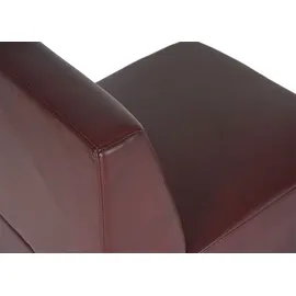 Mendler Modular 2-Sitzer Sofa Couch Lyon, Kunstleder ~ rot-braun, ohne Armlehnen