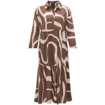 Opus Maxikleid Blusenkleid Braun 38